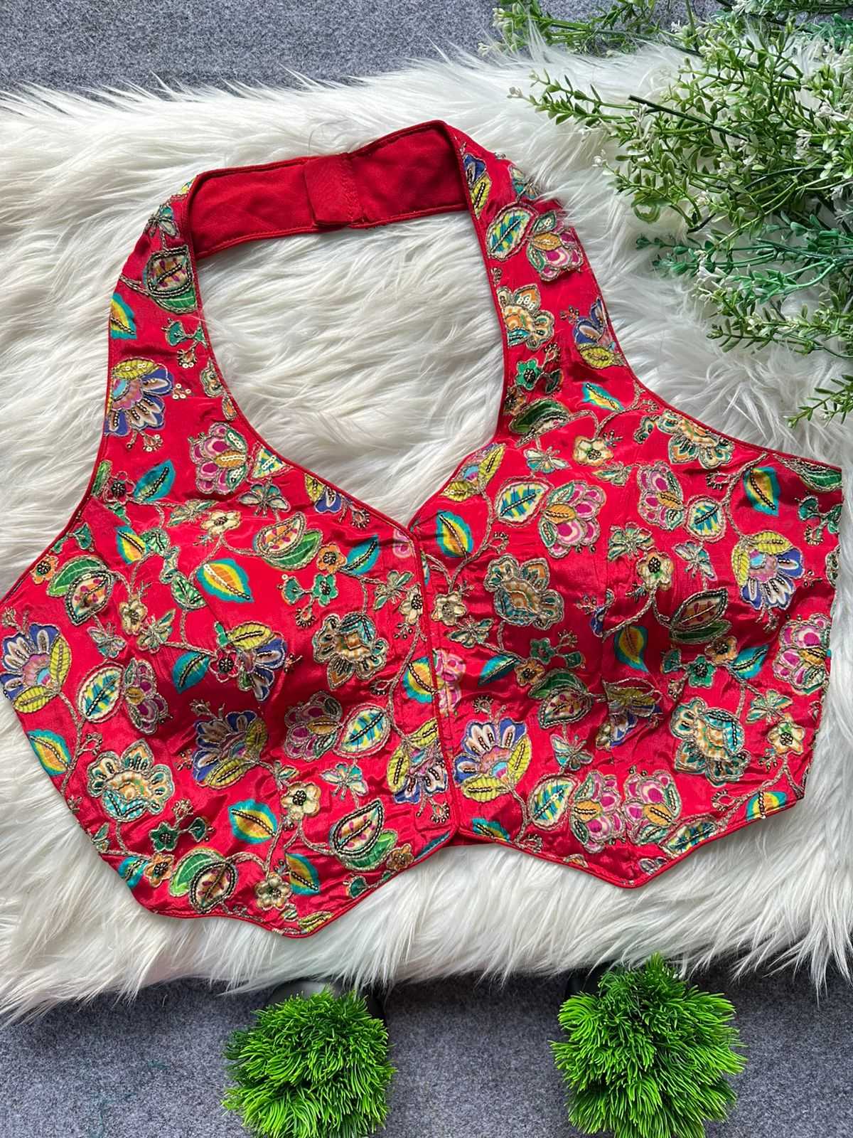 Ynf Crepe KESH728 105 Readymade Blouses Festive Collections Wholesale Printed Blouse Designer Blouse Fashion Blouse Manufacturer- Kapda Export