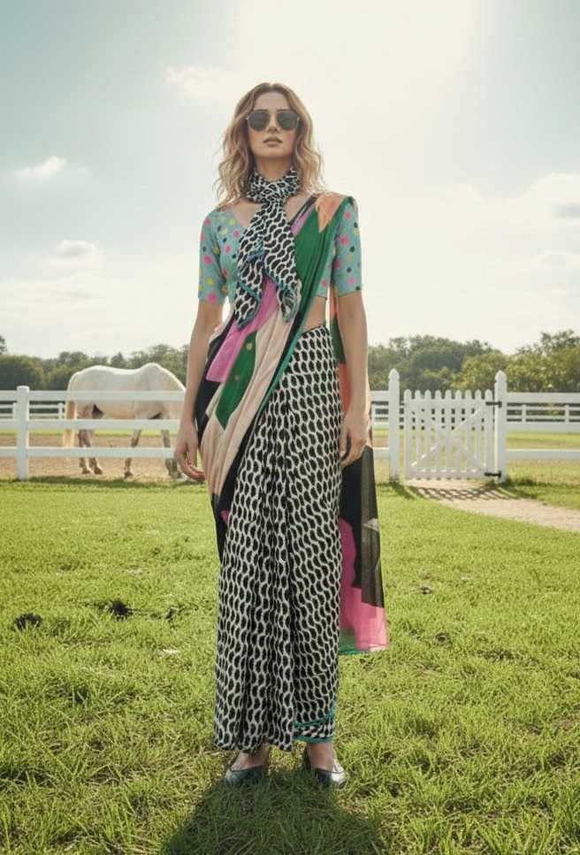 Ynf Crepe Silk KESH113 Hiso-3 Sarees Festive Collections Wholesale Designer Sarees Ready To Wear Sarees Silk Sarees Manufacturer- Kapda Export