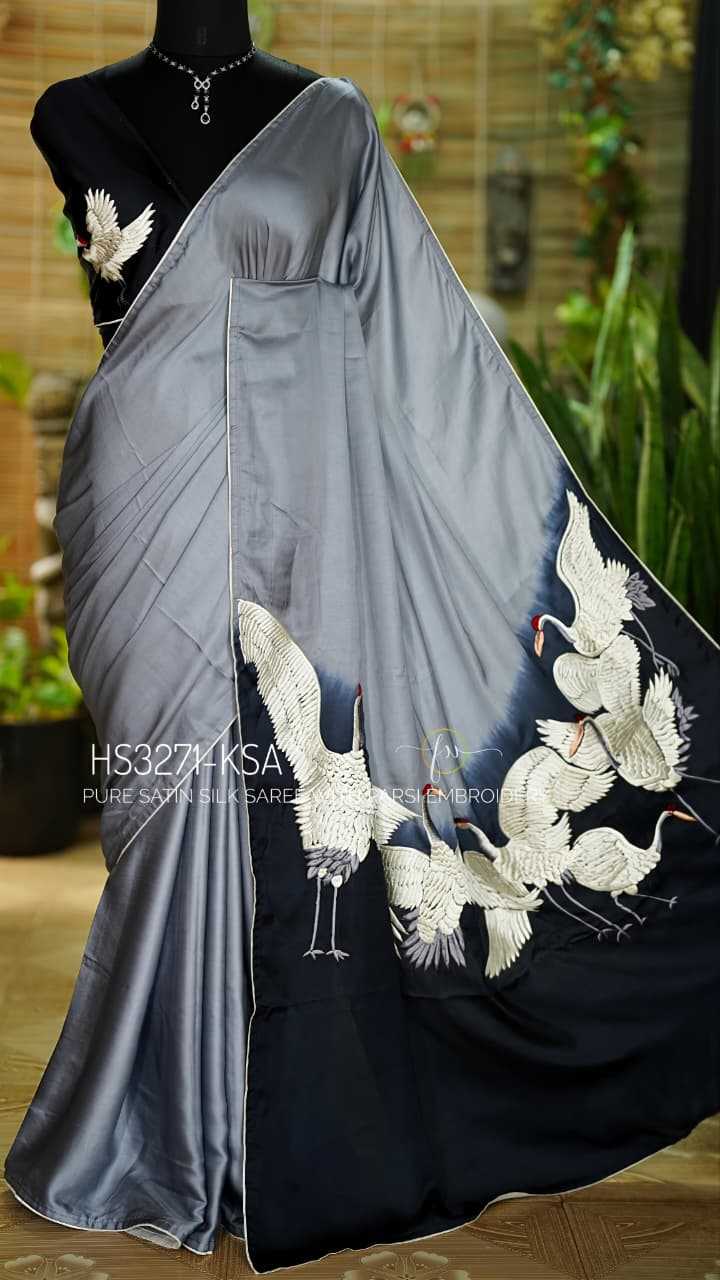 Ynf Crepe Silk KESH673 SWAN Sarees Wholesale Designer Sarees Printed Sarees Tussar Sarees Manufacturer- Kapda Export