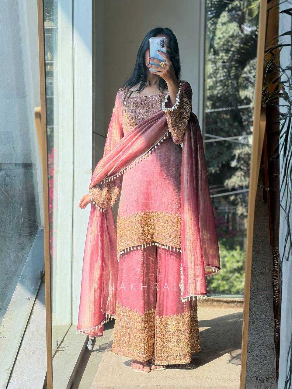 Ynf Crush Silk KESH528 500 Suits & Dresses Wholesale Sharara Salwar Suits Palazzo Suit Designer Suits Manufacturer- Kapda Export