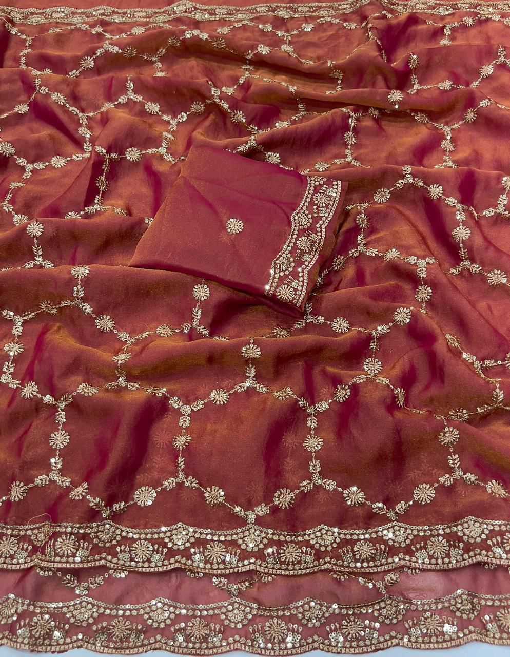 Ynf Dull Moss KESH727 103 Sarees Festive Collections Wholesale Embroidered Sarees Sequins Work Saree Satin Sarees Manufacturer- Kapda Export