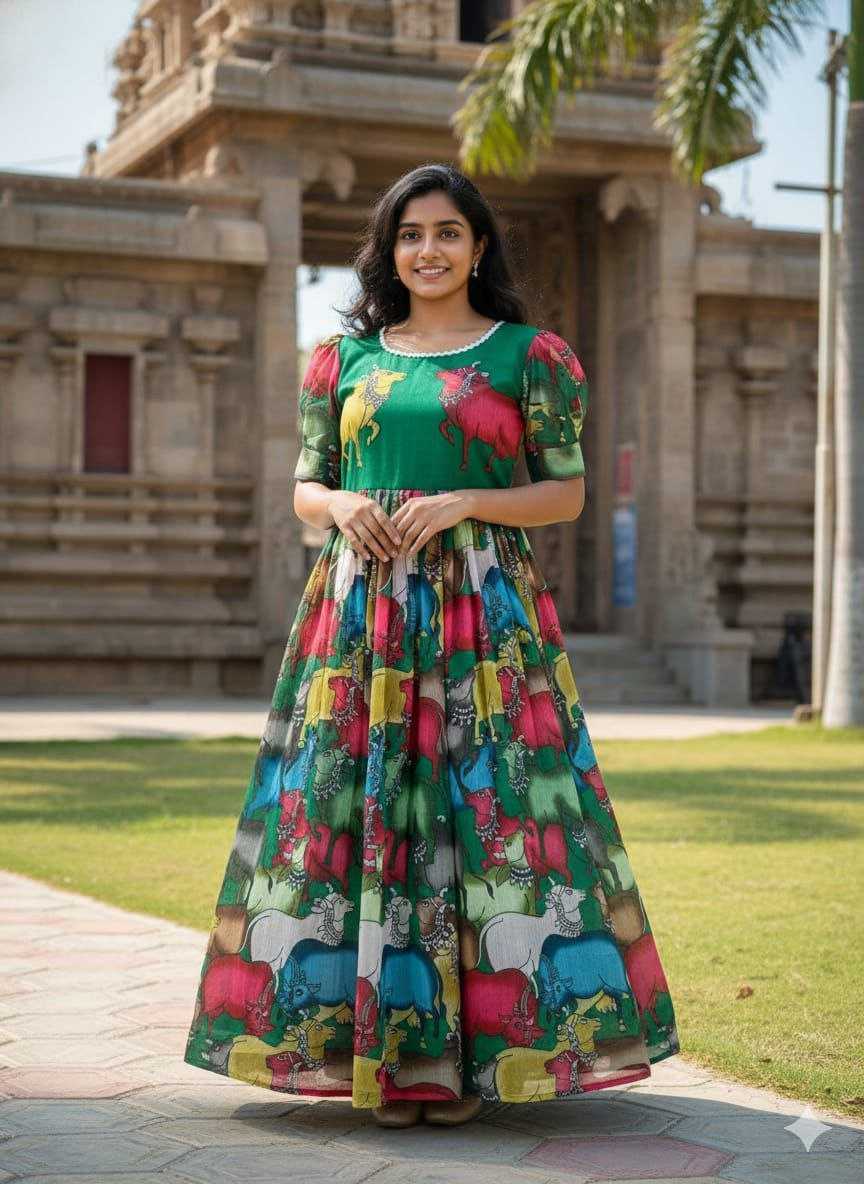 Ynf Fancy KESH167 PRIYA Gowns Wholesale Party Gowns Designer Gowns Floral Print Gowns Manufacturer- Kapda Export