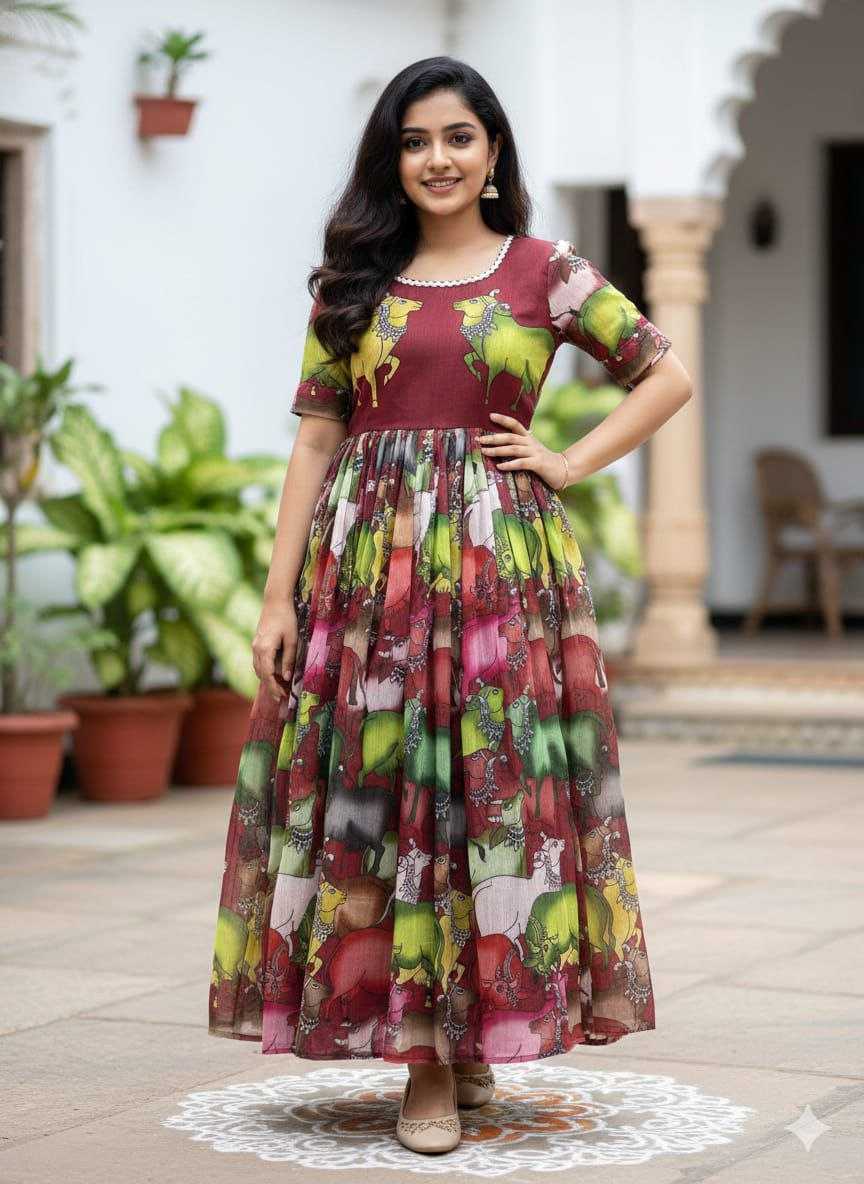 Ynf Fancy KESH167 PRIYA Gowns Wholesale Party Gowns Designer Gowns Floral Print Gowns Manufacturer- Kapda Export