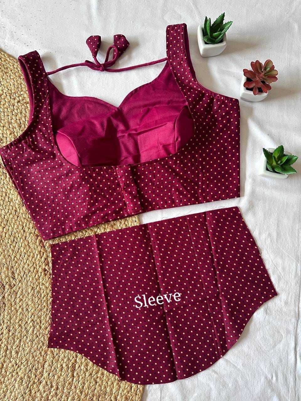 Ynf Fancy KESH426 Polka Dot Readymade Blouses Wholesale Designer Blouse Party Wear Blouse Fashion Blouse Manufacturer- Kapda Export