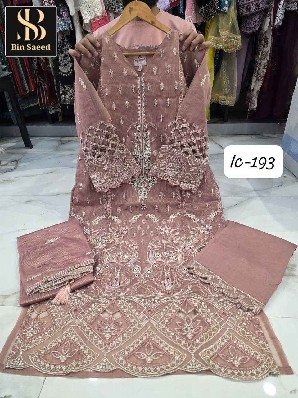 Ynf Fancy KESH557 BIN SAEED IC 299 Suits & Dresses Wholesale Ladies Suits Party wear suits Designer Suits Manufacturer- Kapda Export