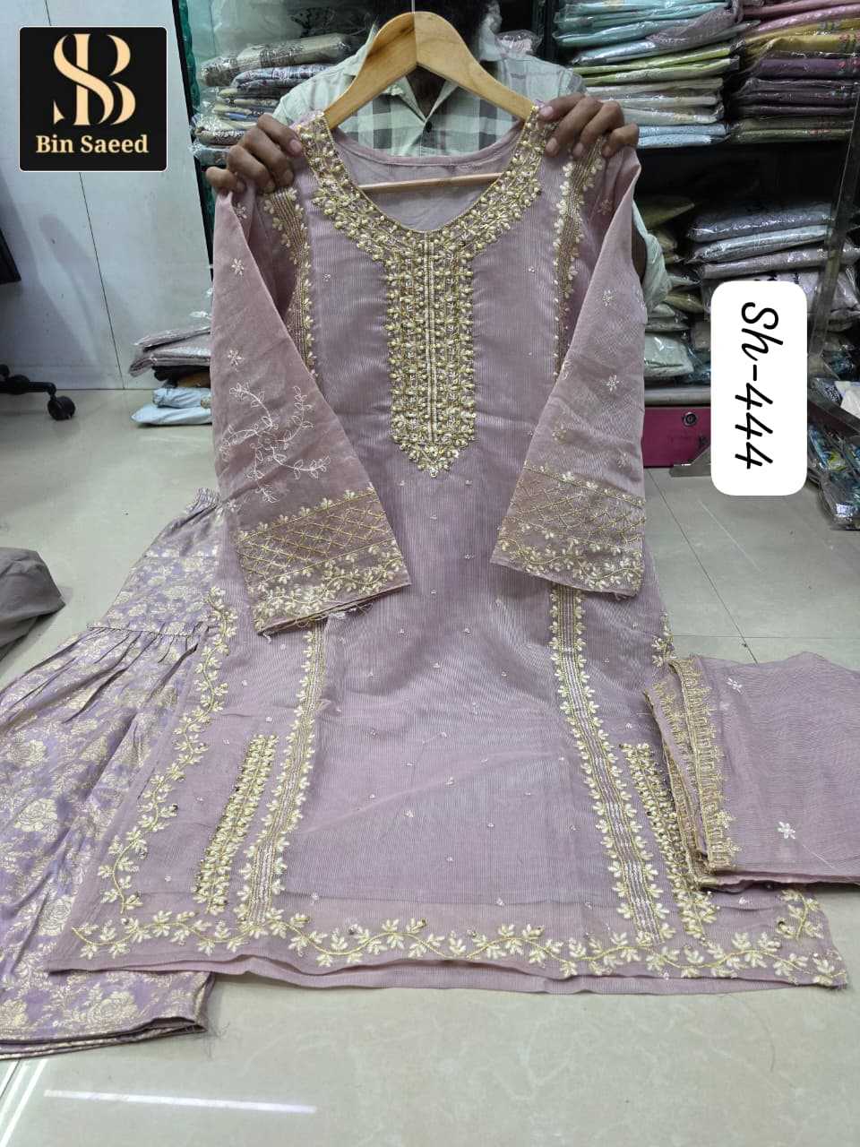 Ynf Fancy KESH557 BIN SAEED SH-444 Suits & Dresses Wholesale Sharara Salwar Suits Embroidery Suits Handwork Suits Manufacturer- Kapda Export