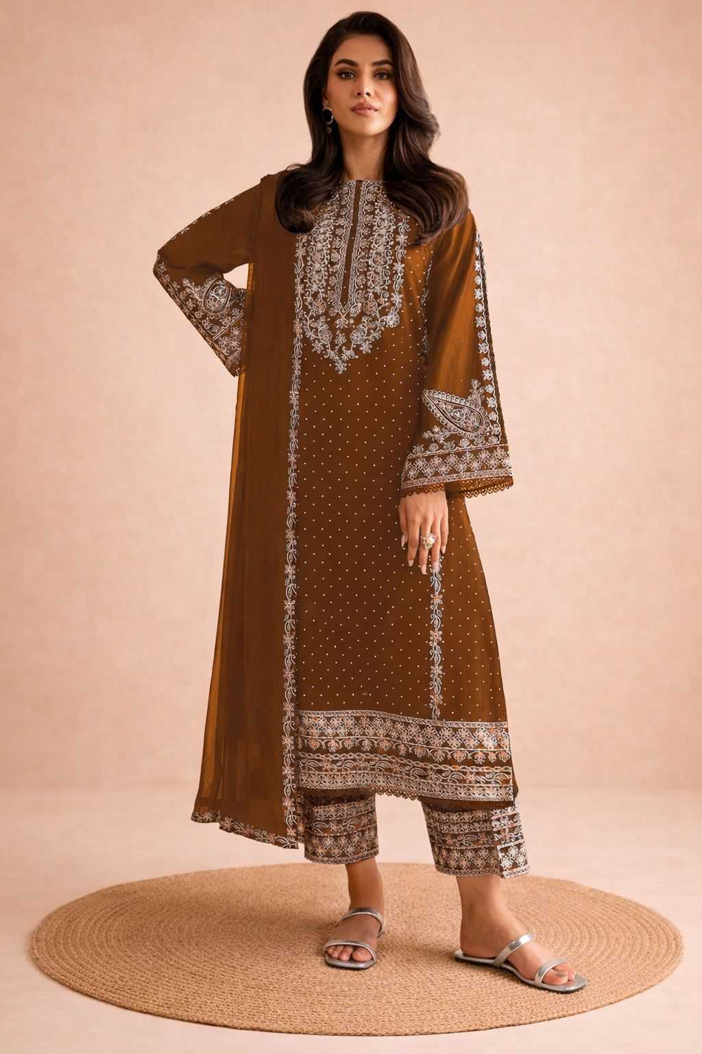 Ynf Fancy RIN236 1304 Suits & Dresses Islamic Clothing Festive Collections Wholesale Pakistani Suits Unstitched Suits Suit Material Manufacturer- Kapda Export