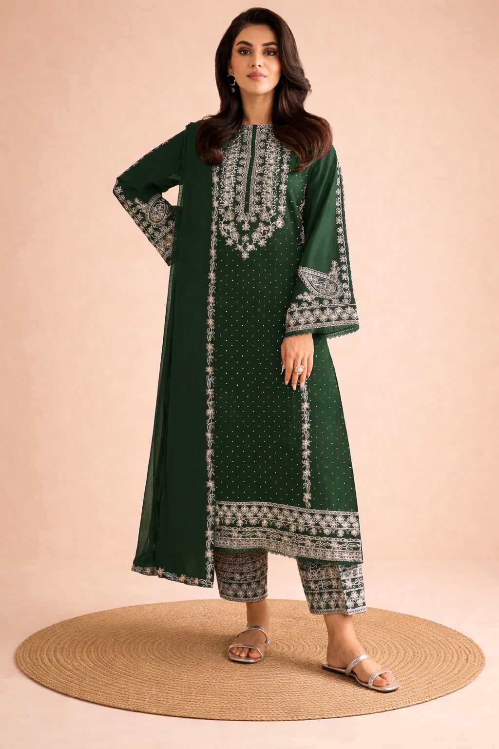 Ynf Fancy RIN236 1304 Suits & Dresses Islamic Clothing Festive Collections Wholesale Pakistani Suits Unstitched Suits Suit Material Manufacturer- Kapda Export