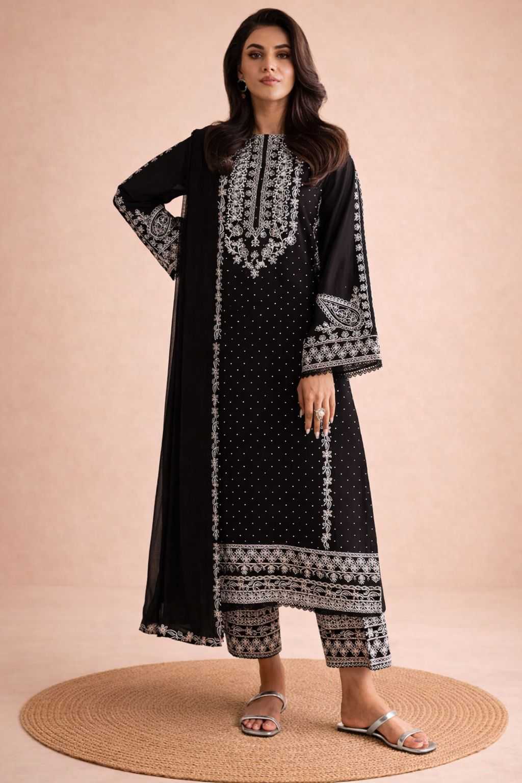 Ynf Fancy RIN236 1304 Suits & Dresses Islamic Clothing Festive Collections Wholesale Pakistani Suits Unstitched Suits Suit Material Manufacturer- Kapda Export