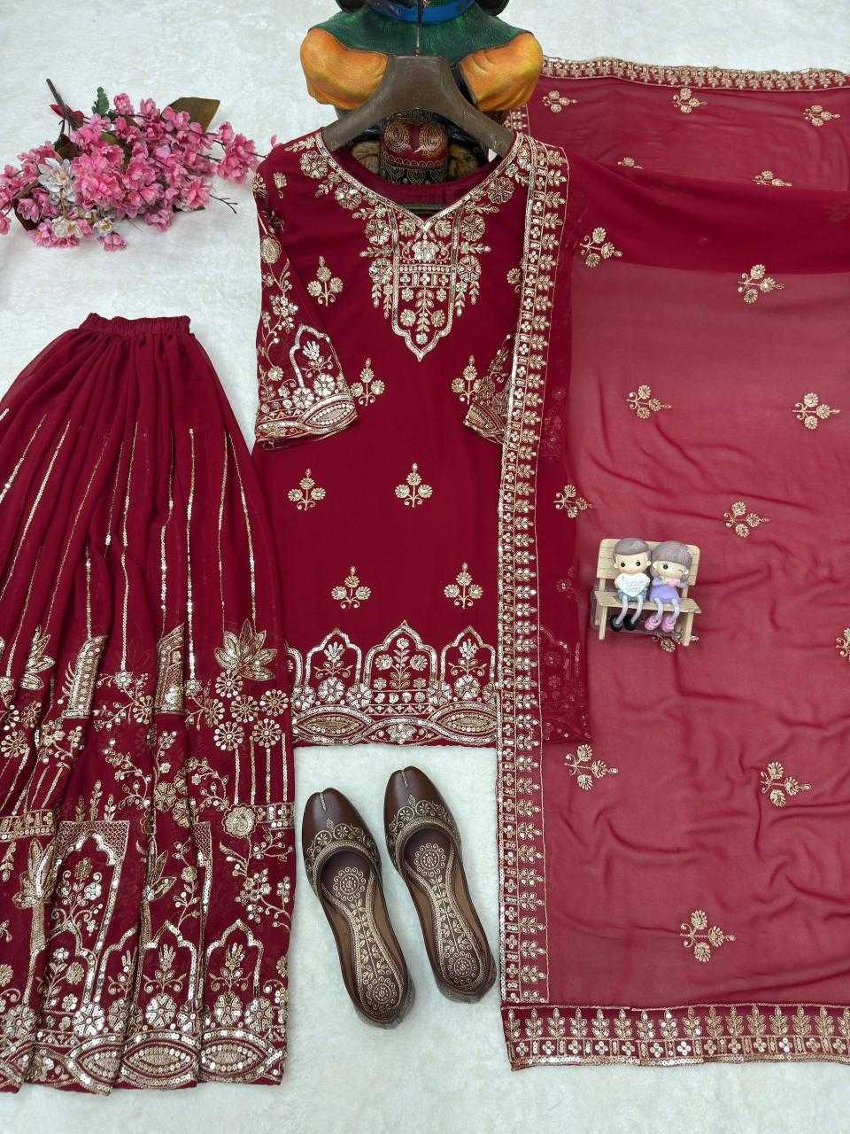 Ynf Faux Georgette KESH492 1458 Kurti Festive Collections Wholesale Ethnic Kurtis Party Wear Kurtis Eid Collections Manufacturer- Kapda Export