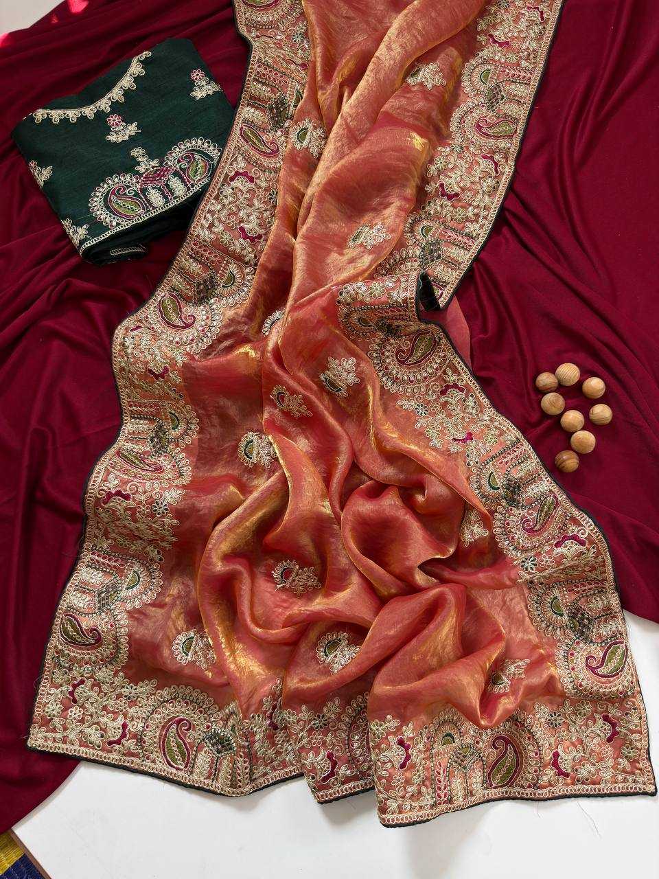 Ynf FENDY Sarees Wholesale Embroidered Sarees Traditional Sarees Golden Sarees Manufacturer- Kapda Export