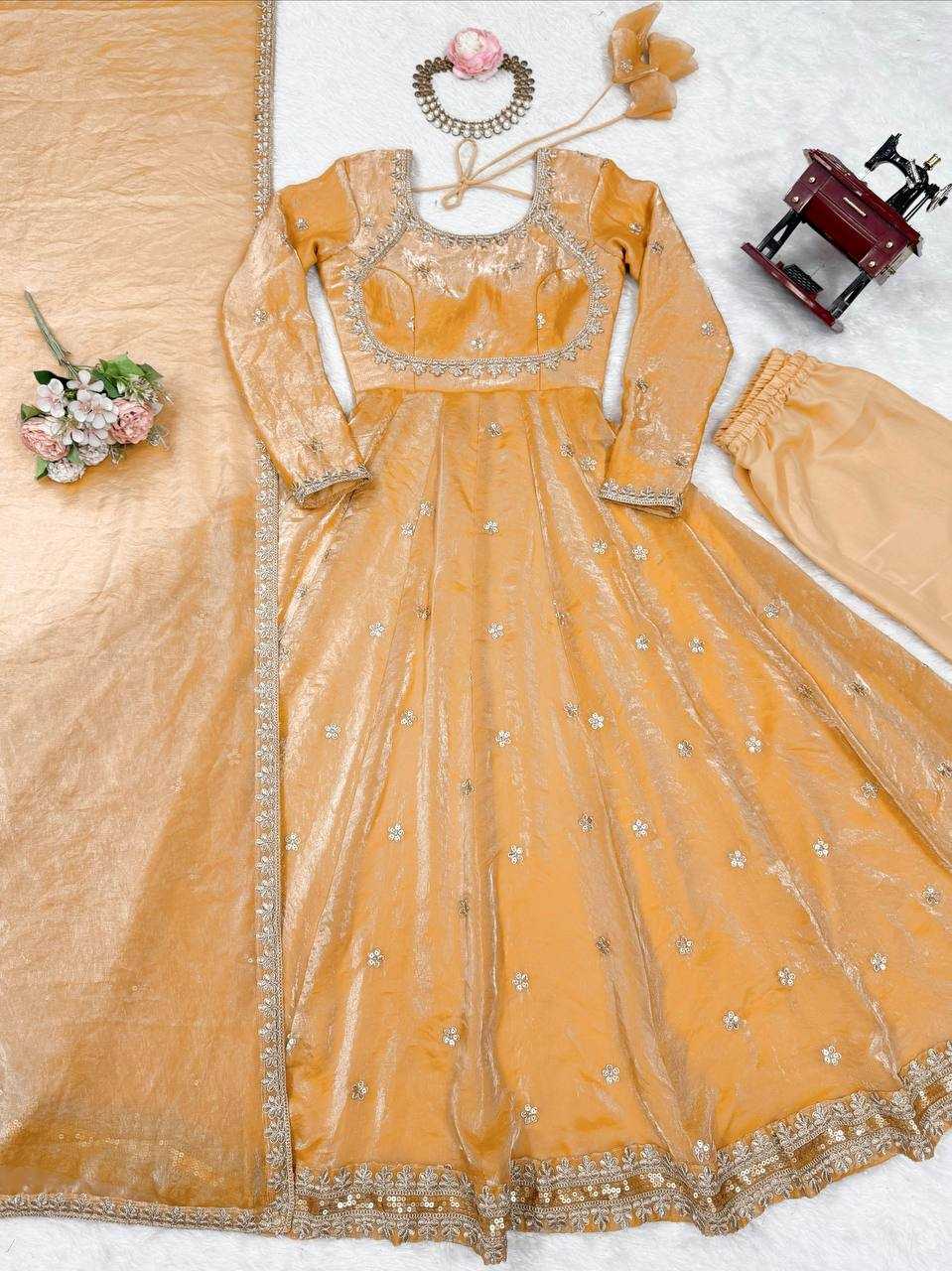 Ynf FENDY Silk RIN133 06 Gowns Wholesale Party Gowns Wedding Gown Evening Gowns Manufacturer- Kapda Export