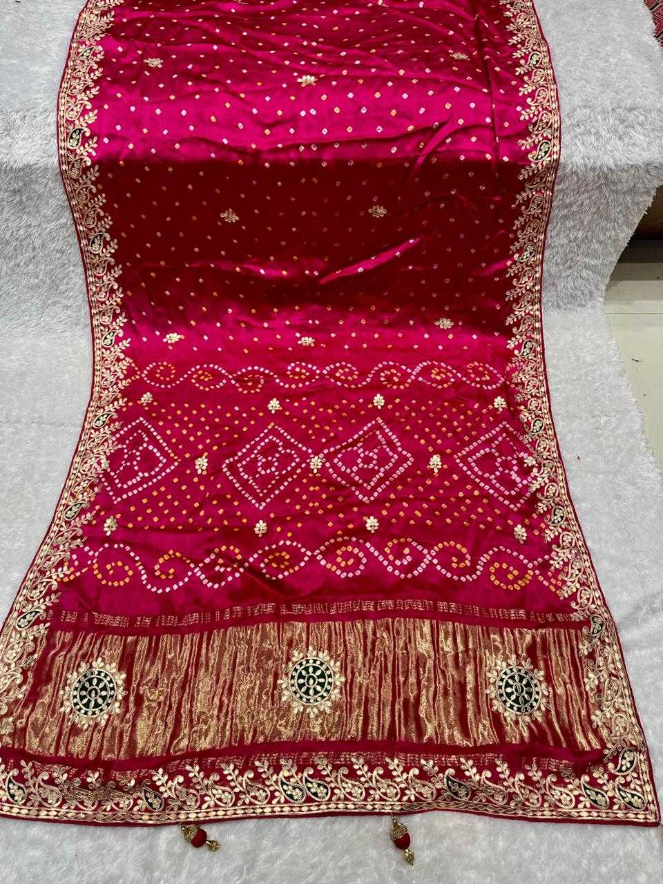 Ynf Gajji Silk KESH576 253 Sarees Festive Collections Wholesale Bandhani Bandhej Sarees Traditional Sarees Silk Sarees Manufacturer- Kapda Export