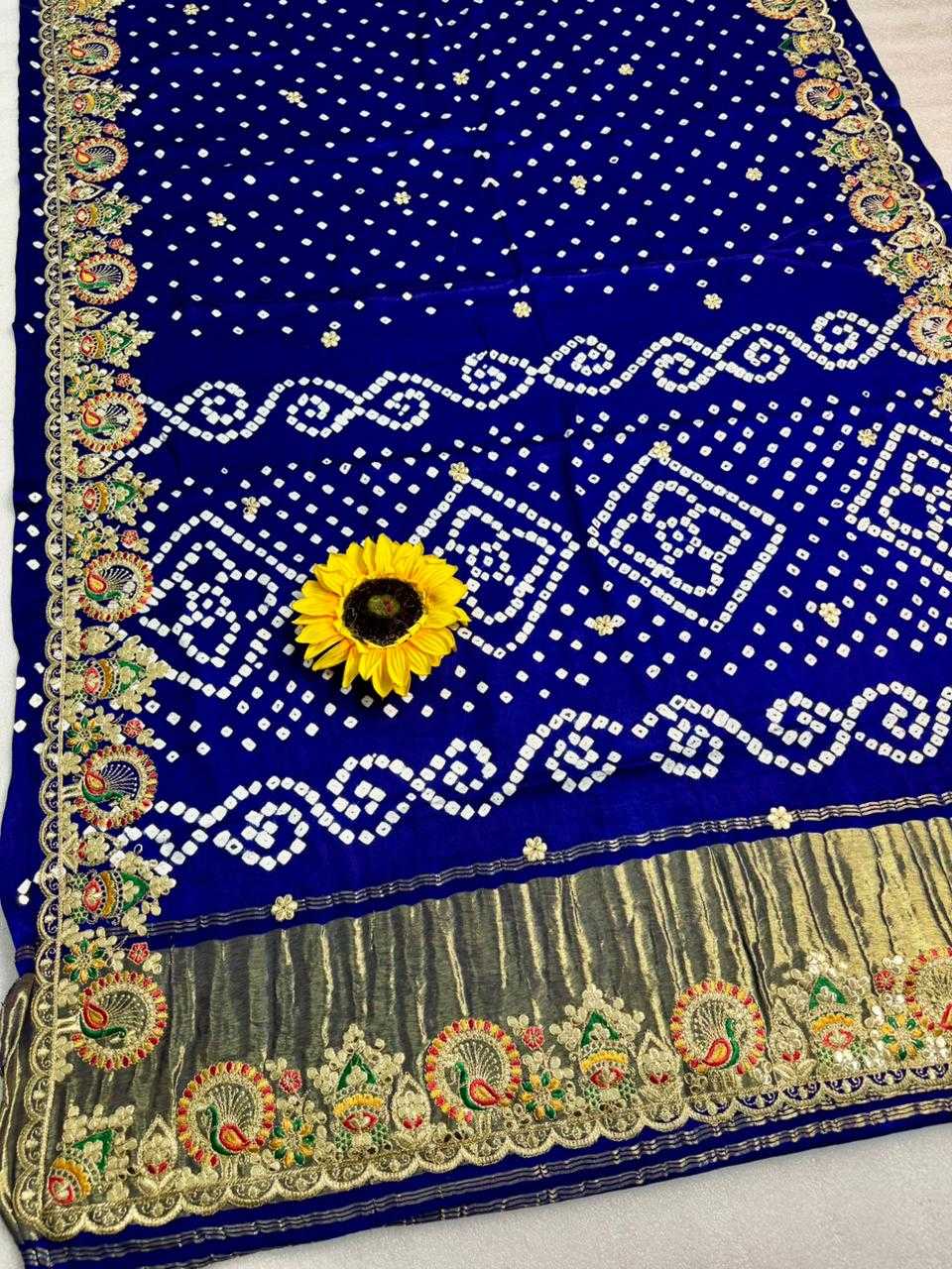 Ynf Gajji Silk KESH576 263 Sarees Festive Collections Wholesale Hand Work Sarees Bandhani Sarees Sarees With Blouse Manufacturer- Kapda Export