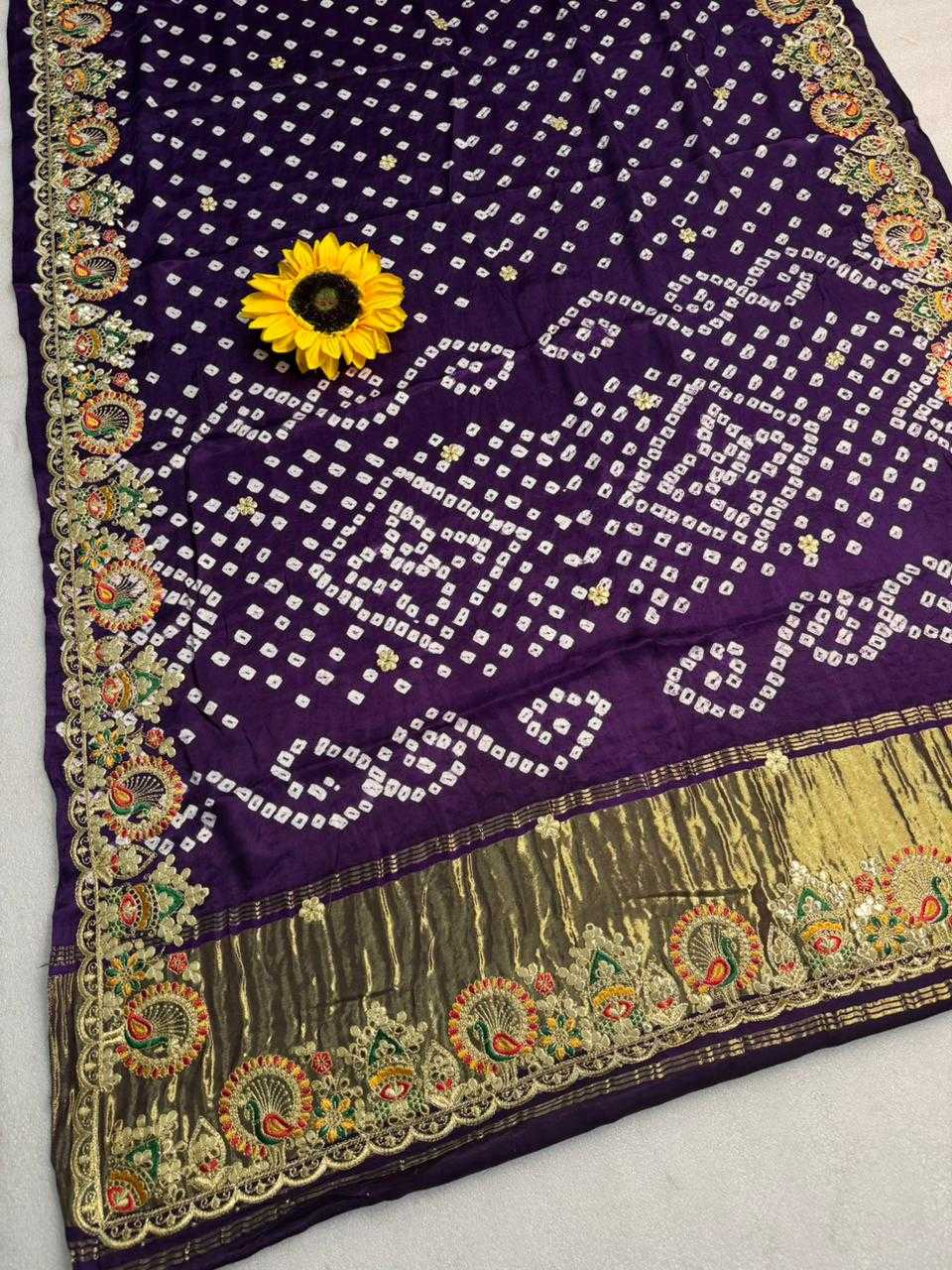 Ynf Gajji Silk KESH576 263 Sarees Festive Collections Wholesale Hand Work Sarees Bandhani Sarees Sarees With Blouse Manufacturer- Kapda Export