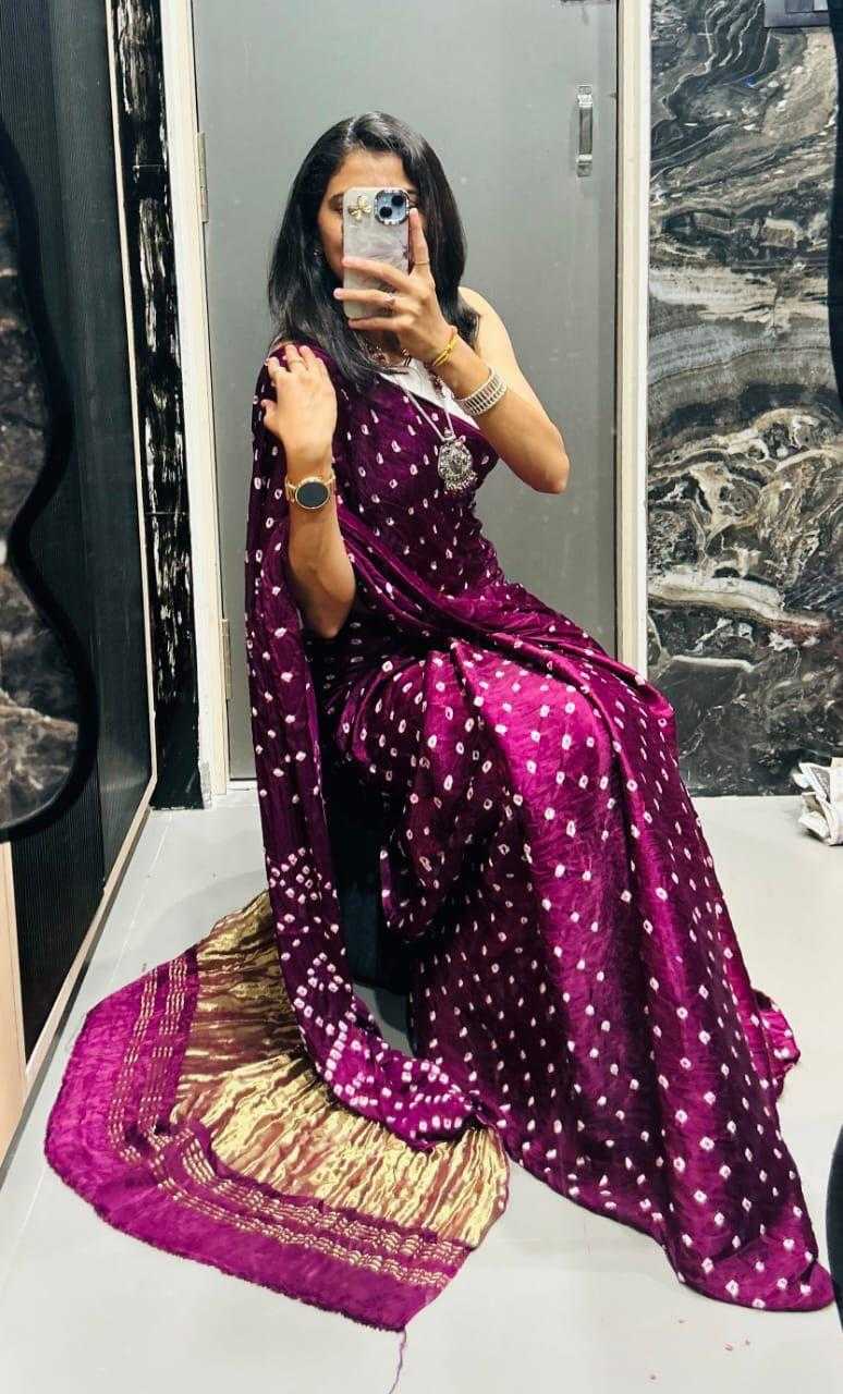 Ynf Gajji Silk KESH576 Gaji Sarees Wholesale Designer Sarees Party Wear Sarees Bandhani Bandhej Sarees Manufacturer- Kapda Export