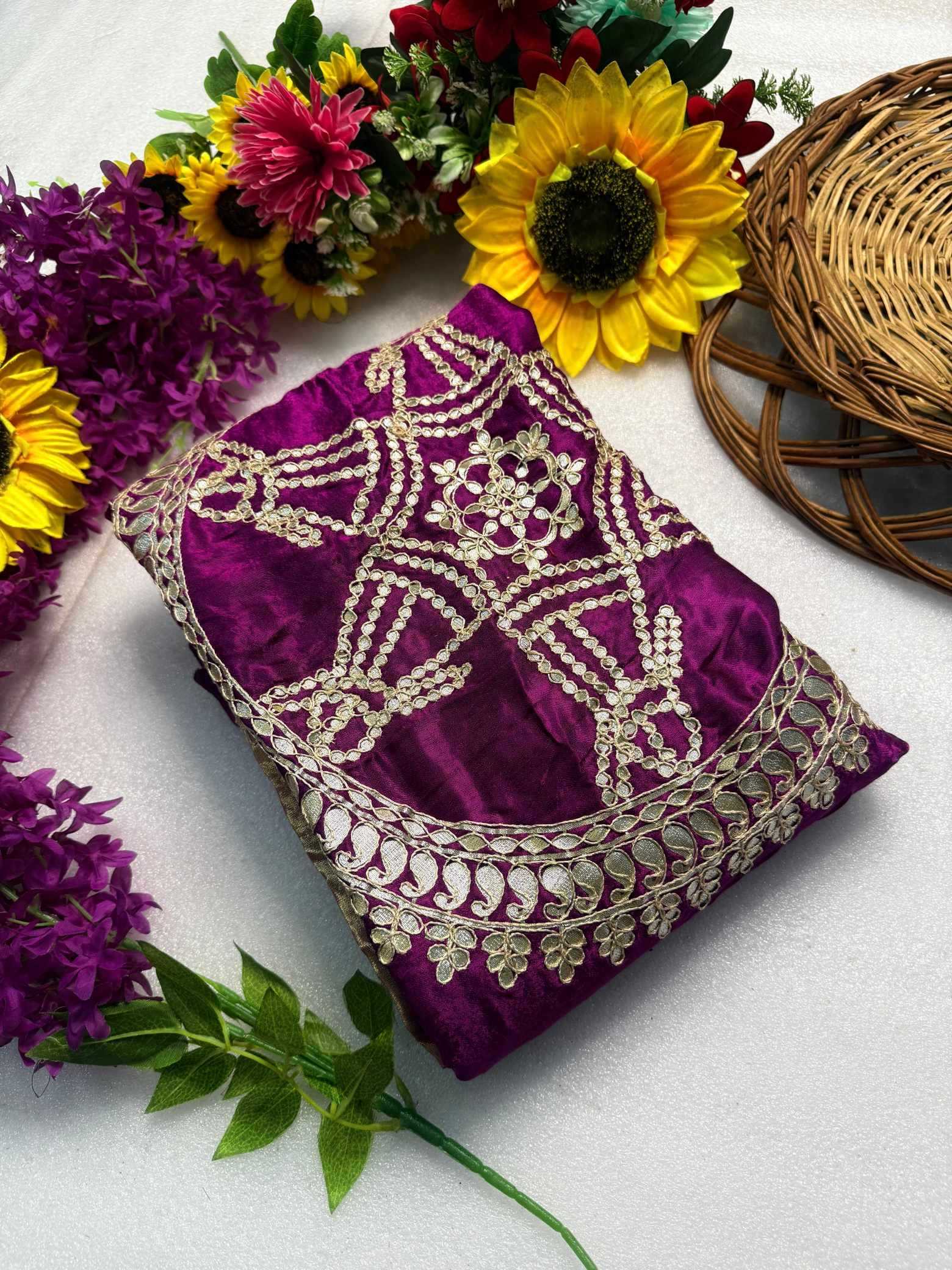 Ynf Gajji Silk KESH576 Gala Sarees Wholesale Hand Work Sarees Gota Patti Sarees Bandhani Bandhej Sarees Manufacturer- Kapda Export