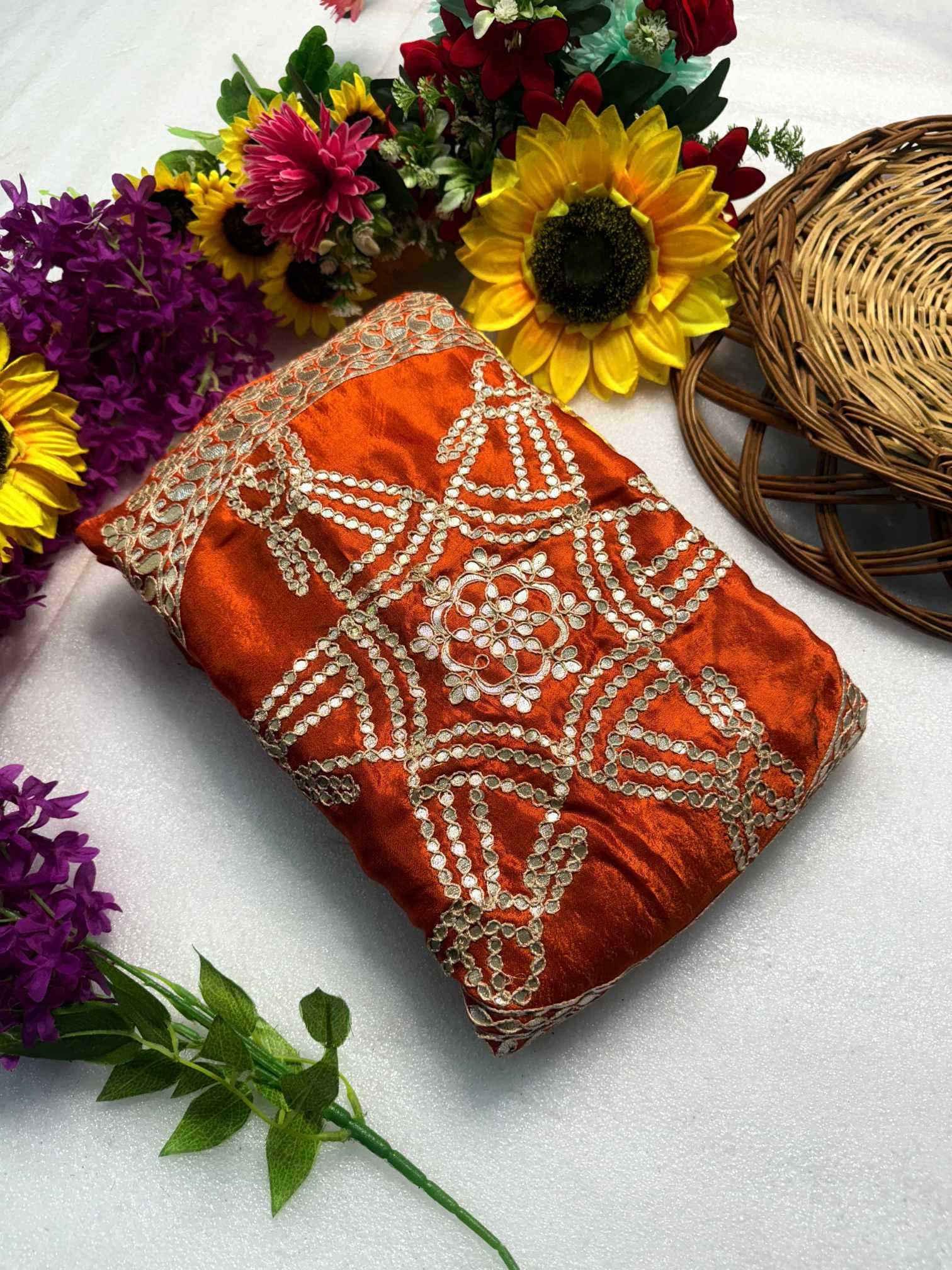 Ynf Gajji Silk KESH576 Gala Sarees Wholesale Hand Work Sarees Gota Patti Sarees Bandhani Bandhej Sarees Manufacturer- Kapda Export