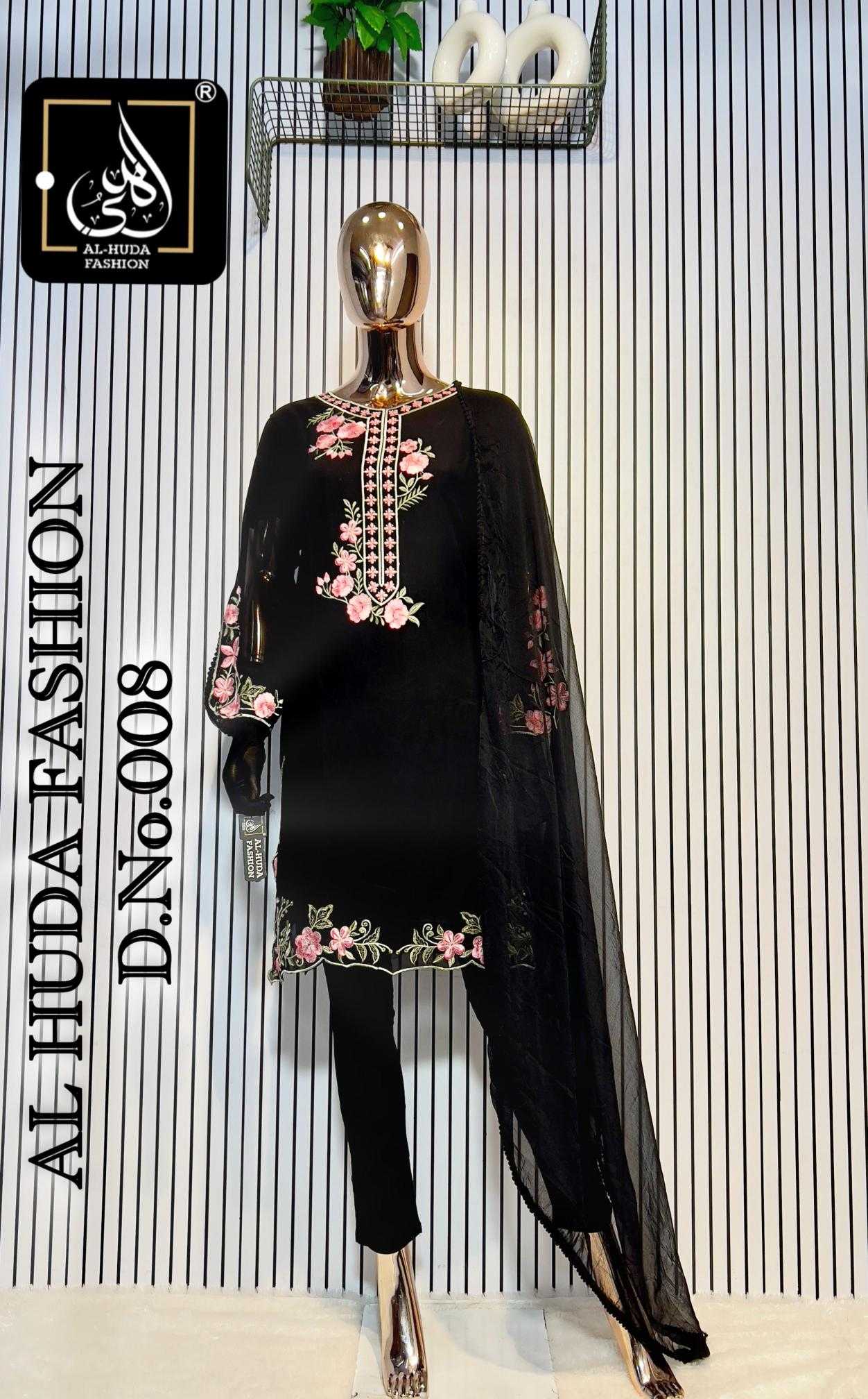 Ynf Georgette KESH557 AL-HUDA 108 Kurti Wholesale Designer Kurtis Georgette Kurti Embroidered Kurtis Manufacturer- Kapda Export