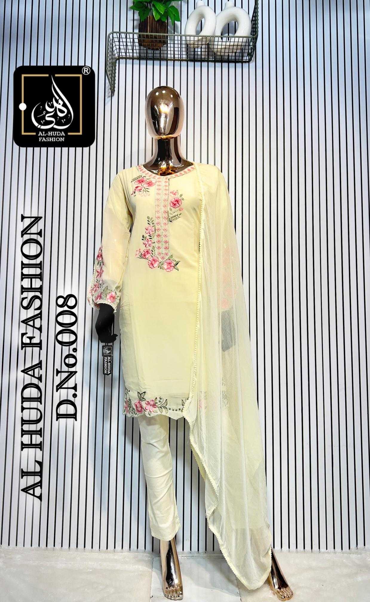 Ynf Georgette KESH557 AL-HUDA 108 Kurti Wholesale Designer Kurtis Georgette Kurti Embroidered Kurtis Manufacturer- Kapda Export