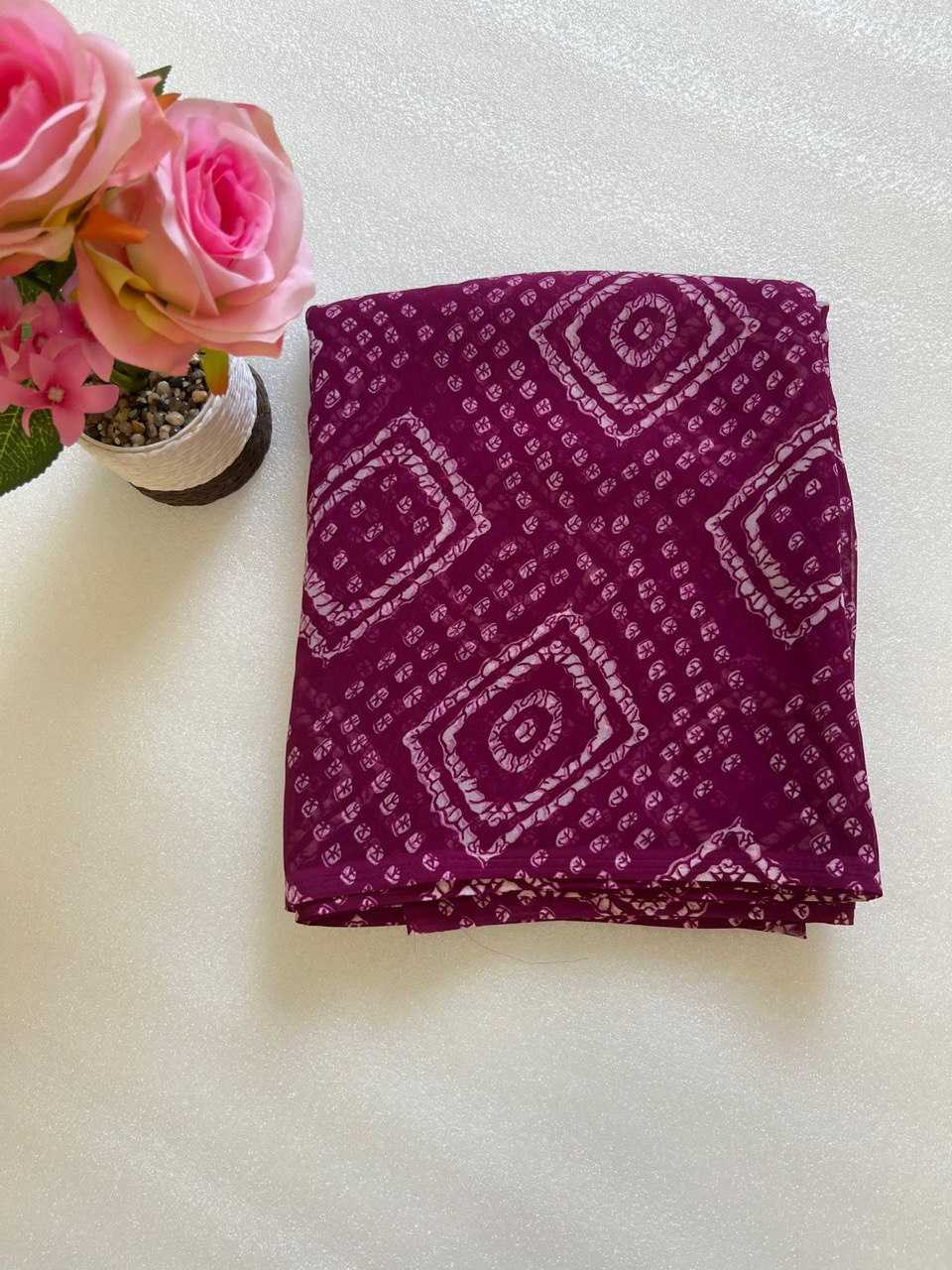 Ynf Georgette KESH696 005 Sarees Wholesale Festive Sarees Bandhani Sarees Casual Sarees Manufacturer- Kapda Export