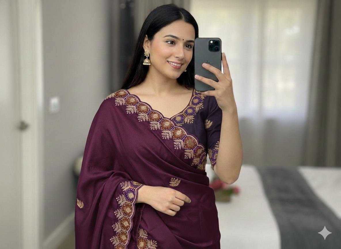 Ynf Georgette KESH696 Star Georgette Sarees Wholesale Embroidered Sarees Heavy Work Sarees Festive Sarees Manufacturer- Kapda Export