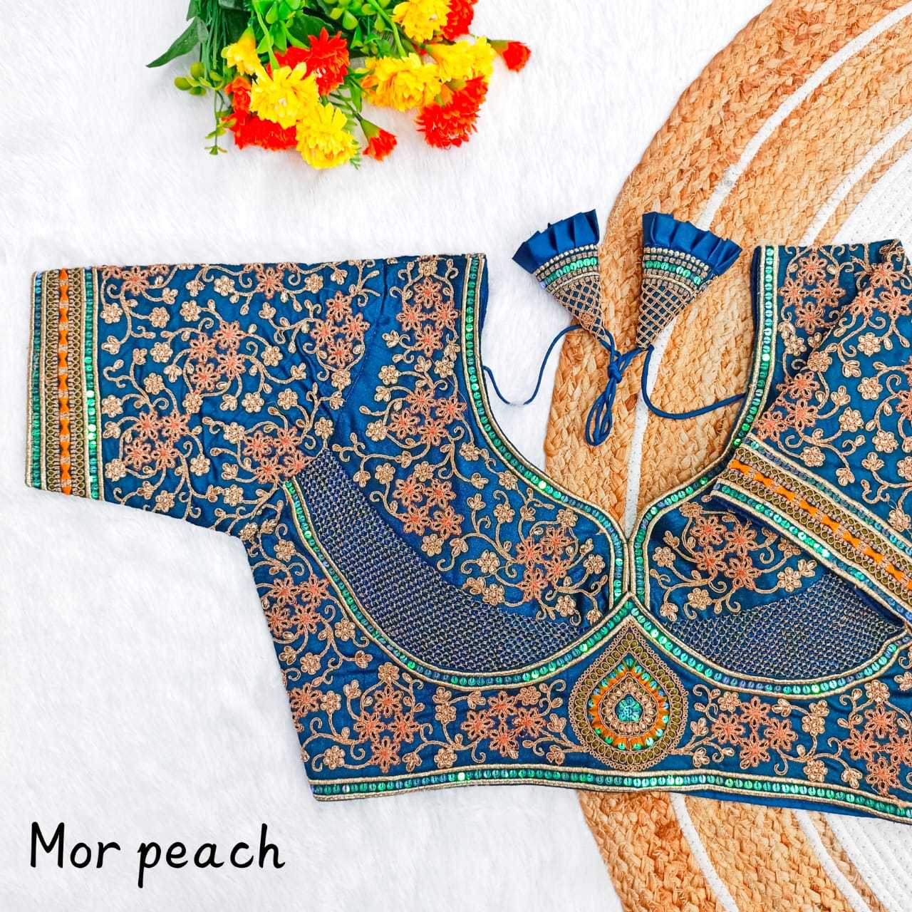 Ynf Italian Silk KESH728 etaliyan silk Readymade Blouses Festive Collections Wholesale Embroidered Blouses Silk Blouse Navratri Blouses Manufacturer- Kapda Export