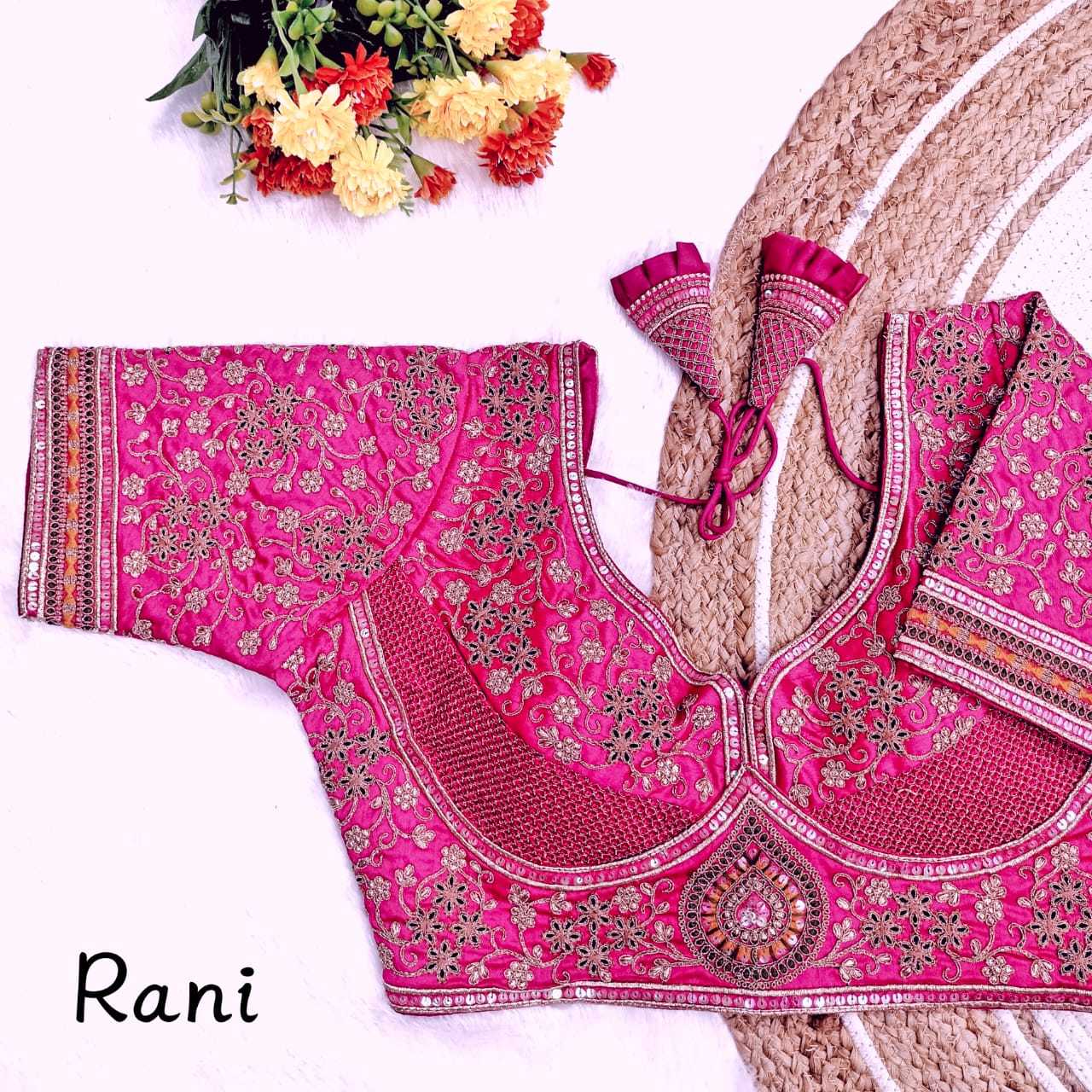 Ynf Italian Silk KESH728 etaliyan silk Readymade Blouses Festive Collections Wholesale Embroidered Blouses Silk Blouse Navratri Blouses Manufacturer- Kapda Export