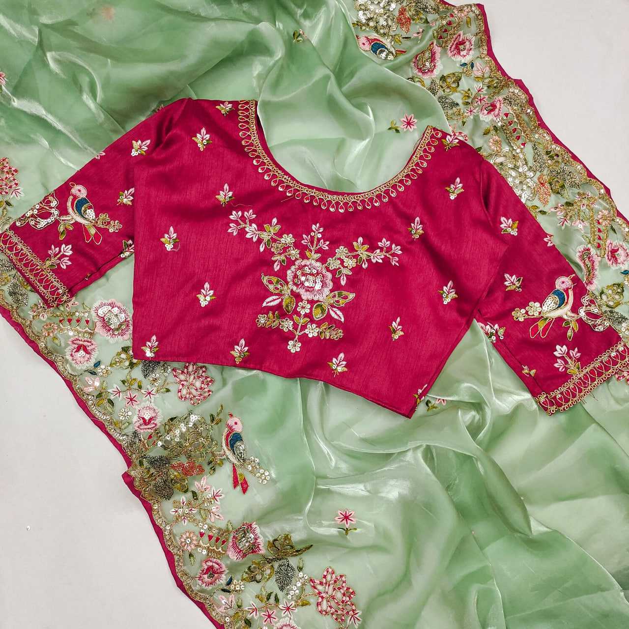 Ynf Jimmy Choo KESH600 Chakli Sarees Wedding Collections Wholesale Jimmy Choo Sarees Embroidered Sarees Sarees With Blouse Manufacturer- Kapda Export