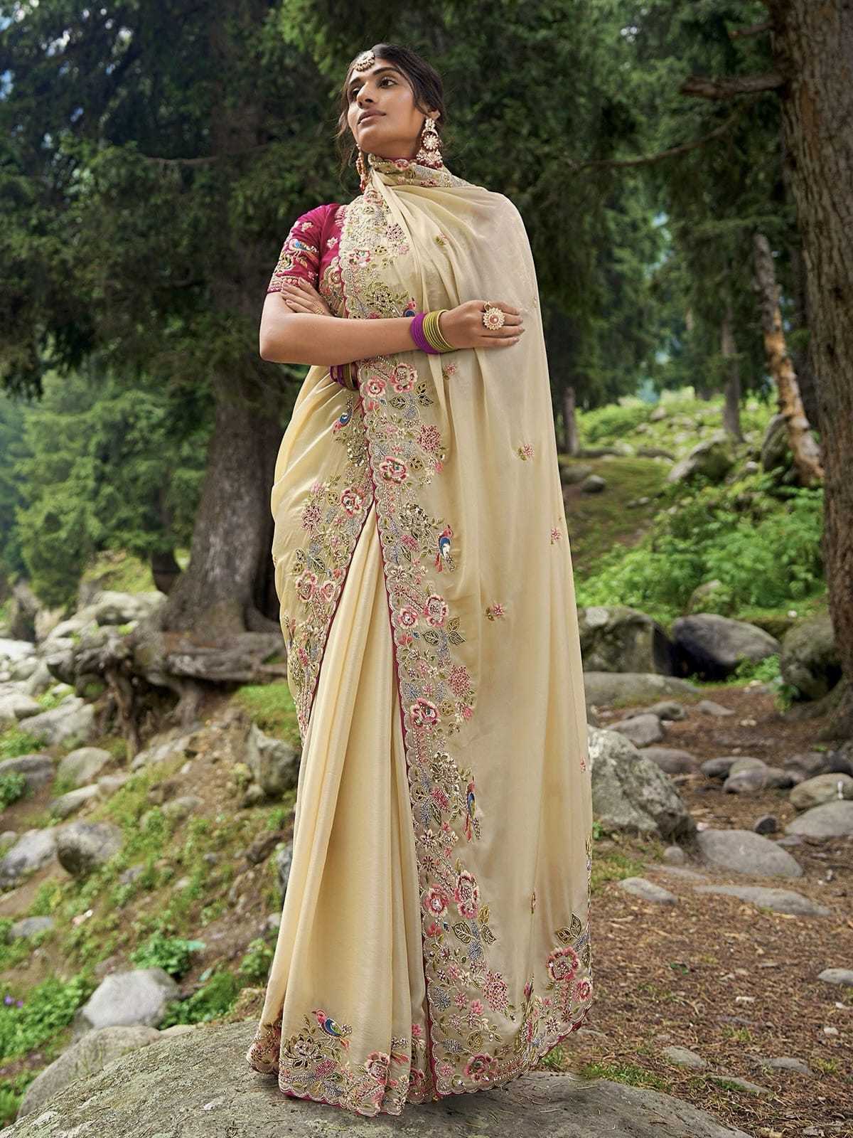 Ynf Jimmy Choo KESH600 Chakli Sarees Wedding Collections Wholesale Jimmy Choo Sarees Embroidered Sarees Sarees With Blouse Manufacturer- Kapda Export