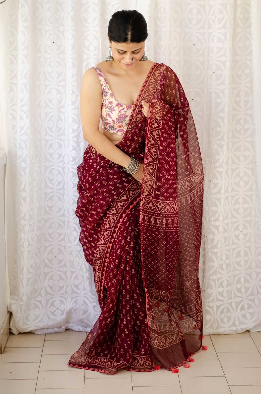 Ynf Kota Silk KESH690 Chamki Sarees Wholesale Designer Sarees Printed Sarees Kota Doria Sarees Manufacturer- Kapda Export