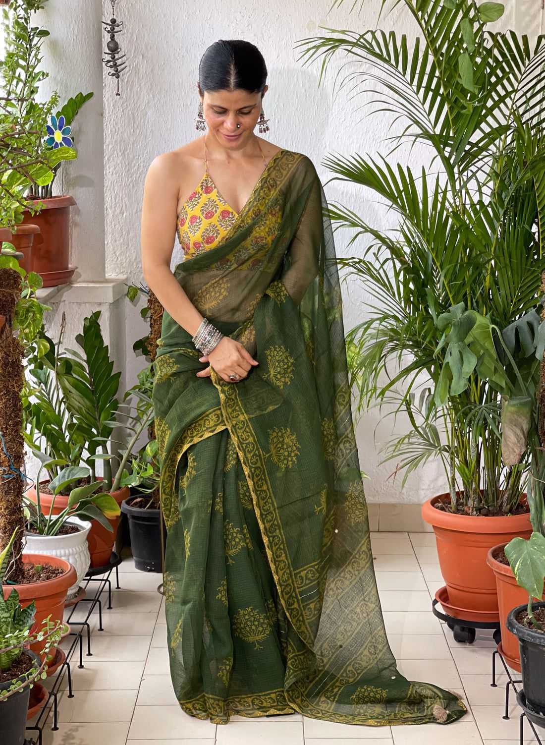 Ynf Kota Silk KESH690 Chamki Sarees Wholesale Designer Sarees Printed Sarees Kota Doria Sarees Manufacturer- Kapda Export