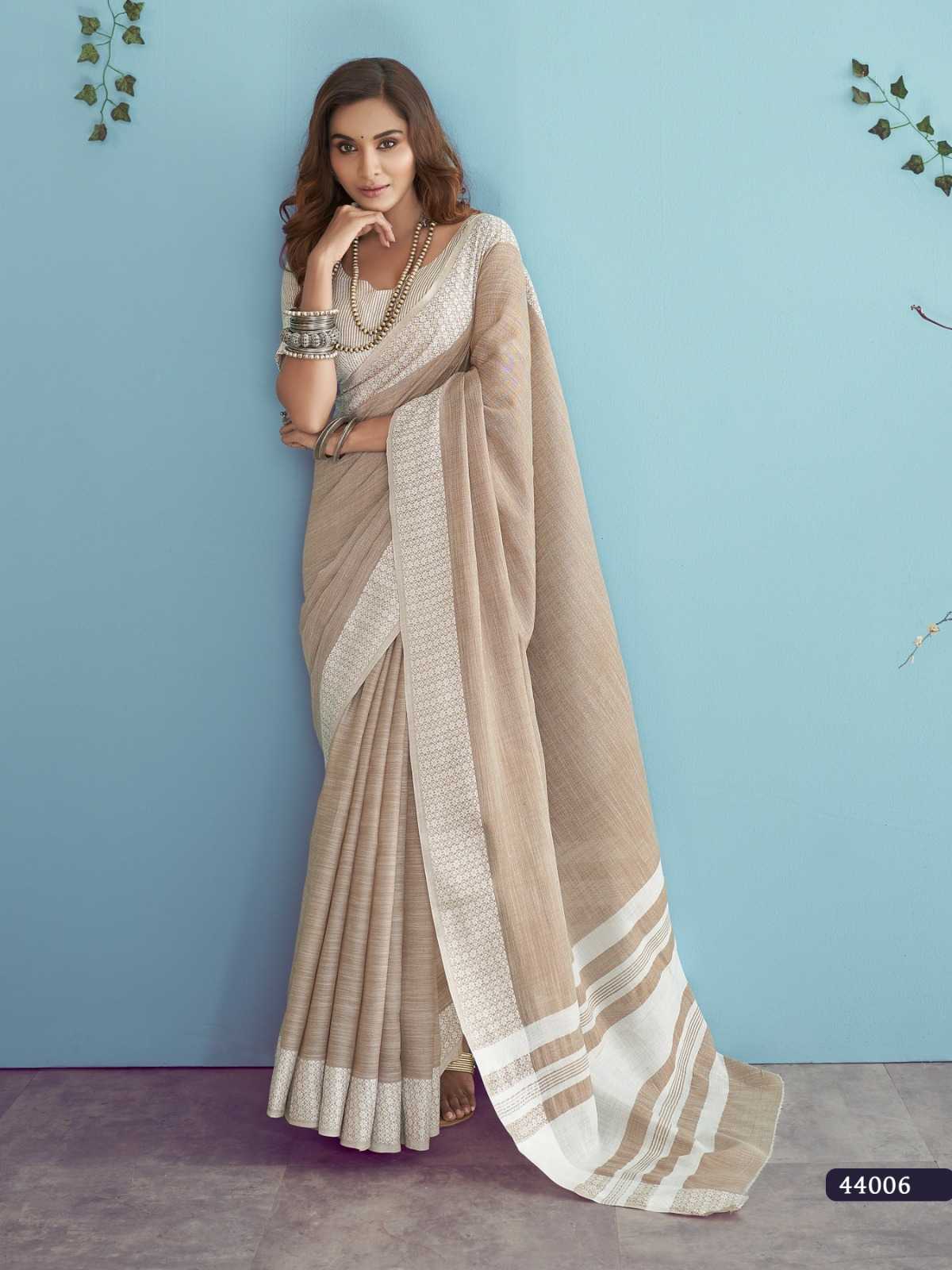 Ynf Linen KESH530 RajPath Aarzoo Sarees Wholesale Designer Sarees Chikan Sarees Linen Sarees Manufacturer- Kapda Export