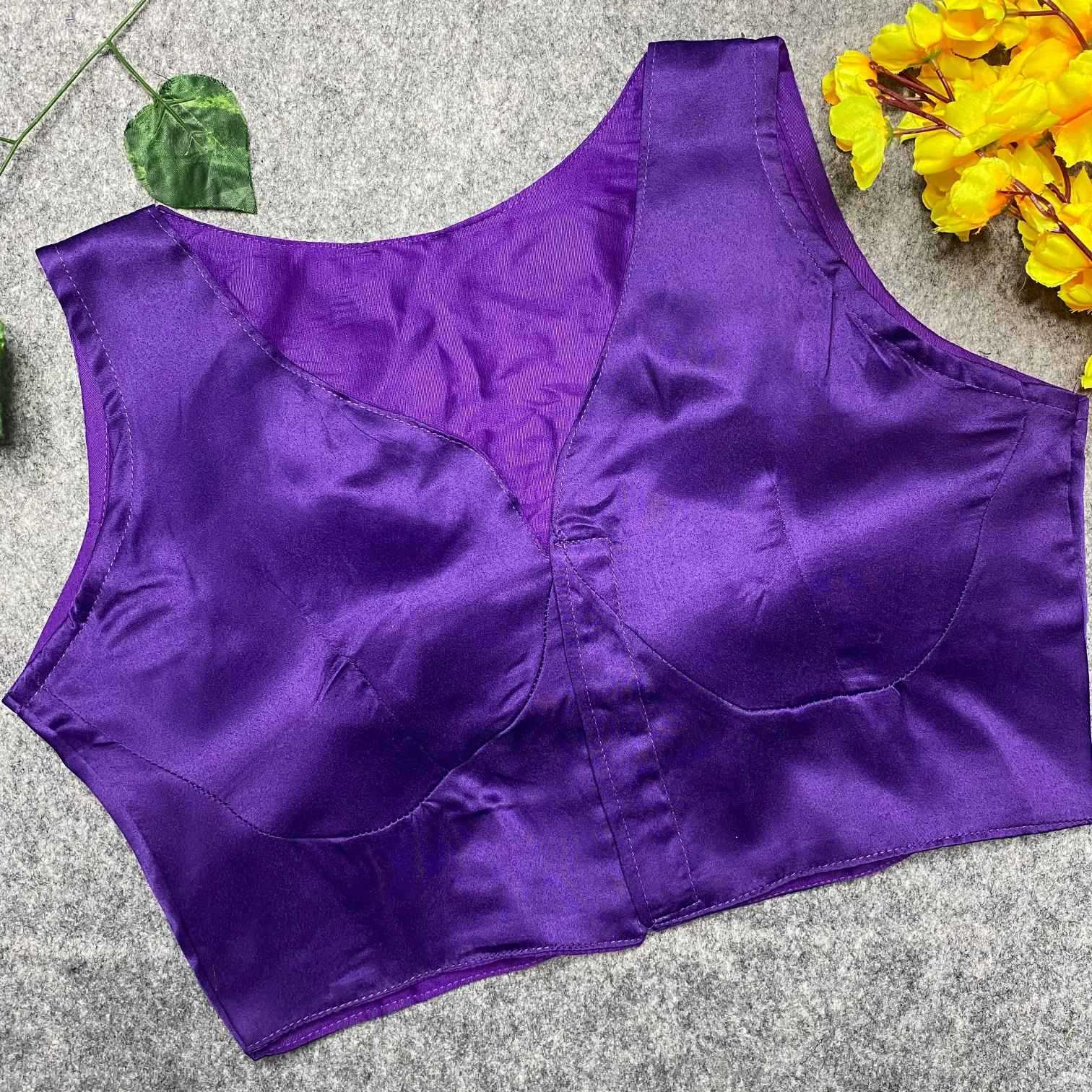 Ynf Malay Satin Silk KESH411 Satin Readymade Blouses Wholesale V-Neck Blouses Designer Blouse Fashion Blouse Manufacturer- Kapda Export