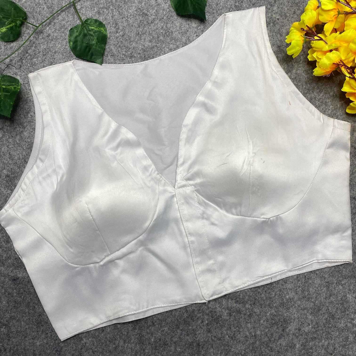 Ynf Malay Satin Silk KESH411 Satin Readymade Blouses Wholesale V-Neck Blouses Designer Blouse Fashion Blouse Manufacturer- Kapda Export