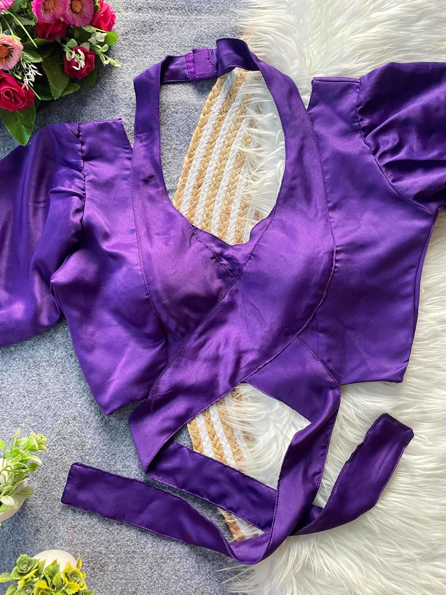 Ynf Malay Satin Silk KESH411 SATTIN Readymade Blouses Wholesale Designer Blouse Cotton Blouse Fashion Blouse Manufacturer- Kapda Export