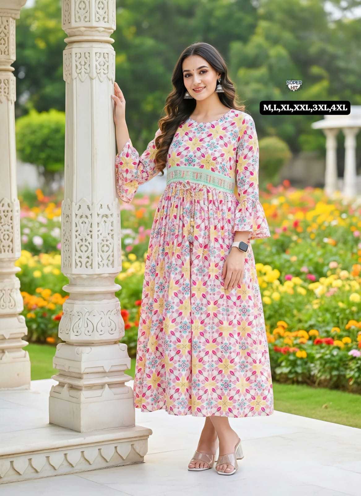Ynf Maslin KESH536 FASHIONISTA Vol-2 Gowns Wholesale Printed Gowns Fancy Gowns Embroidery Gowns Manufacturer- Kapda Export