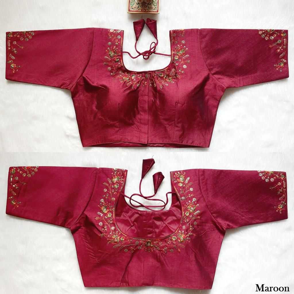 Ynf Milan Silk KESH426 4545 Readymade Blouses Wholesale Sequence Embroidery Blouse Designer Blouse Fashion Blouse Manufacturer- Kapda Export