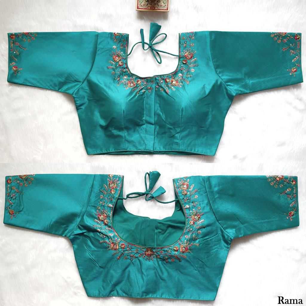 Ynf Milan Silk KESH426 4545 Readymade Blouses Wholesale Sequence Embroidery Blouse Designer Blouse Fashion Blouse Manufacturer- Kapda Export