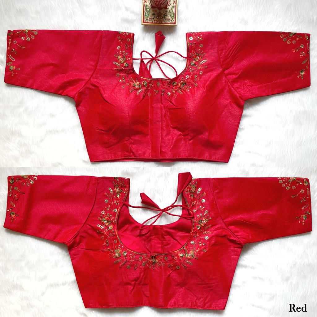 Ynf Milan Silk KESH426 4545 Readymade Blouses Wholesale Sequence Embroidery Blouse Designer Blouse Fashion Blouse Manufacturer- Kapda Export