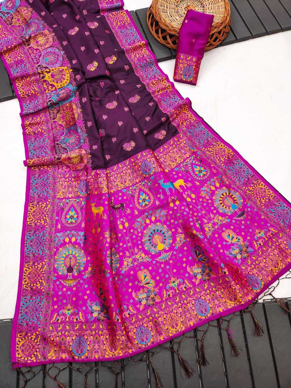 Ynf Paithani Silk KESH685 119 Silk Sarees Festive Collections Wholesale Silk Sarees With Blouse Festival Silk Sarees Pashmina Silk Sarees Manufacturer- Kapda Export