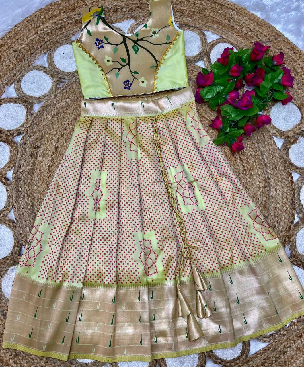 Ynf Paithani Silk KESH685 121 Kids Wear Festive Collections Wholesale Kids Lehenga Kids Lehenga Choli Baby Girl Lehenga Manufacturer- Kapda Export