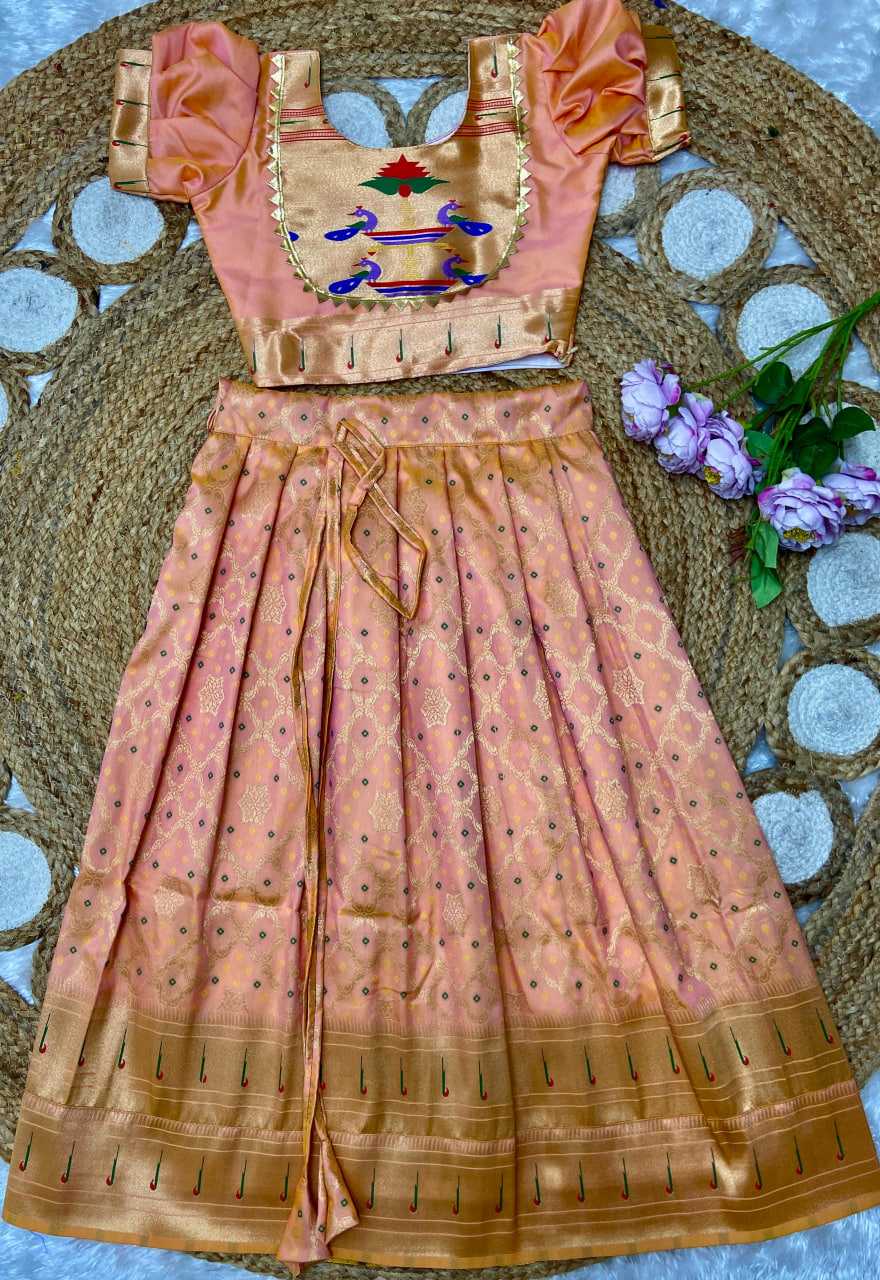 Ynf Paithani Silk KESH685 121 Kids Wear Festive Collections Wholesale Kids Lehenga Kids Lehenga Choli Baby Girl Lehenga Manufacturer- Kapda Export