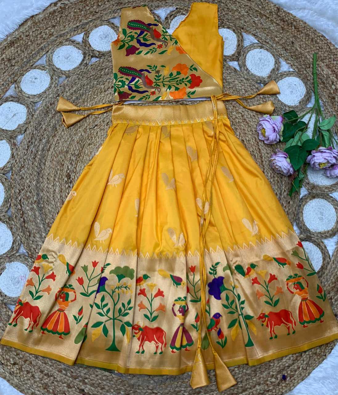 Ynf Paithani Silk KESH685 122 Kids Wear Festive Collections Wholesale Kids Lehenga Kids Lehenga Choli Baby Girl Lehenga Manufacturer- Kapda Export