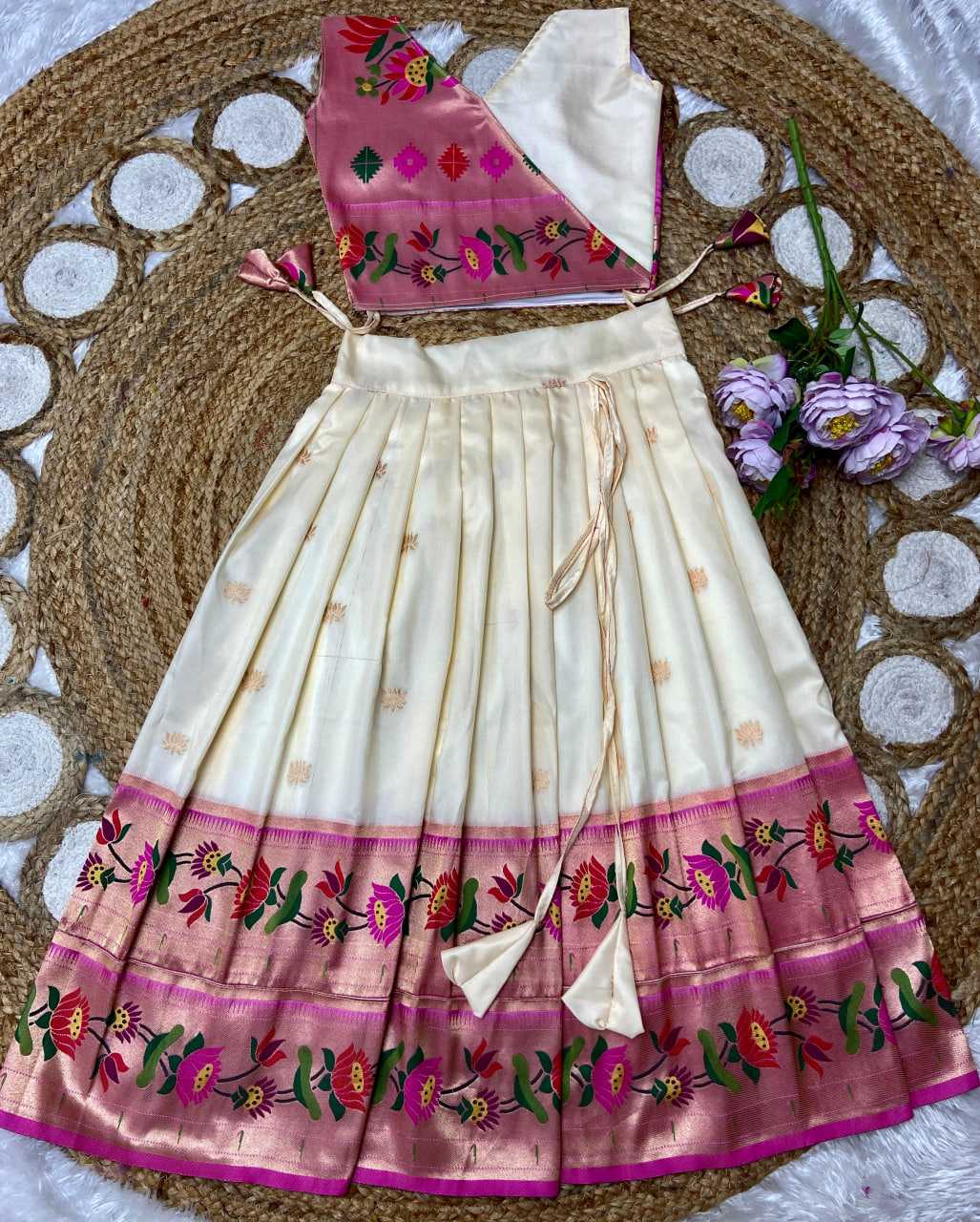 Ynf Paithani Silk KESH685 LOTUS Kids Wear Festive Collections Wholesale Kids Lehenga Kids Lehenga Choli Baby Girl Lehenga Manufacturer- Kapda Export