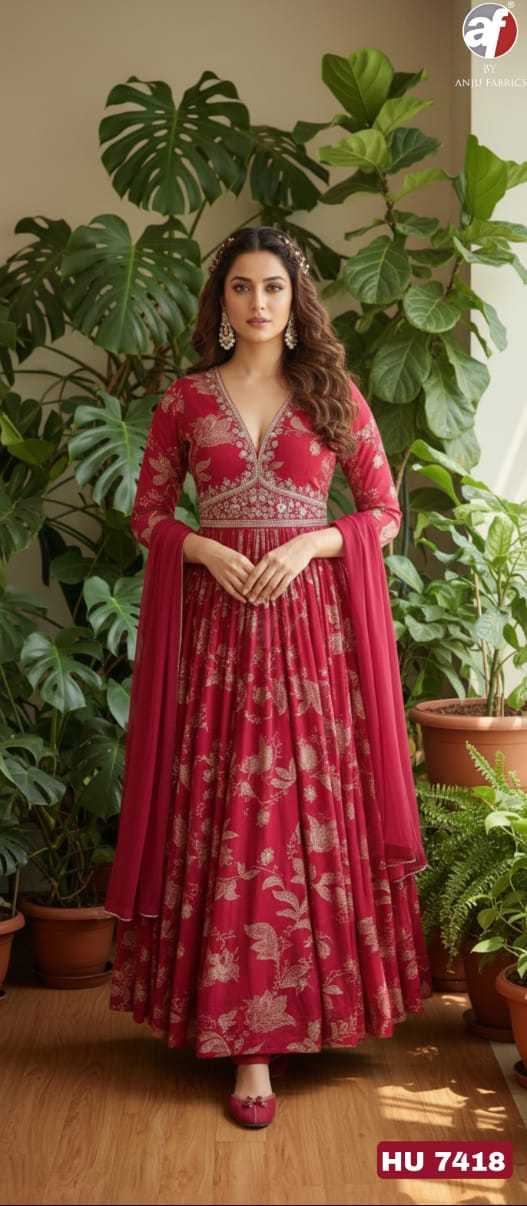 Ynf Pure Chiffon KESH530 ANUJ 7417 Gowns Wholesale Party Gowns Designer Gowns Chiffon Gowns Manufacturer- Kapda Export
