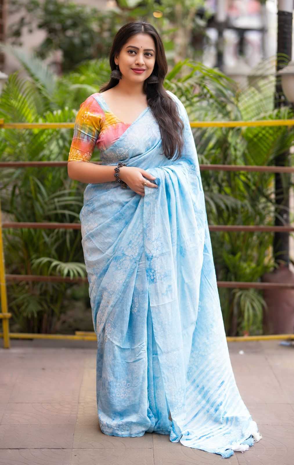 Ynf Pure Cotton KESH433 342 Sarees Wholesale Chanderi Sarees Hand Work Sarees Bandhani Sarees Manufacturer- Kapda Export