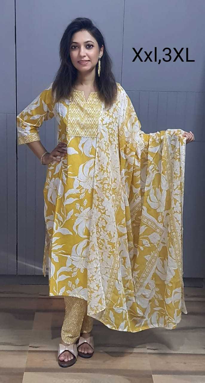 Ynf Pure Cotton KESH720 interlock Kurti Wholesale Party Wear Kurtis Printed Kurtis V-Neck Kurtis Manufacturer- Kapda Export