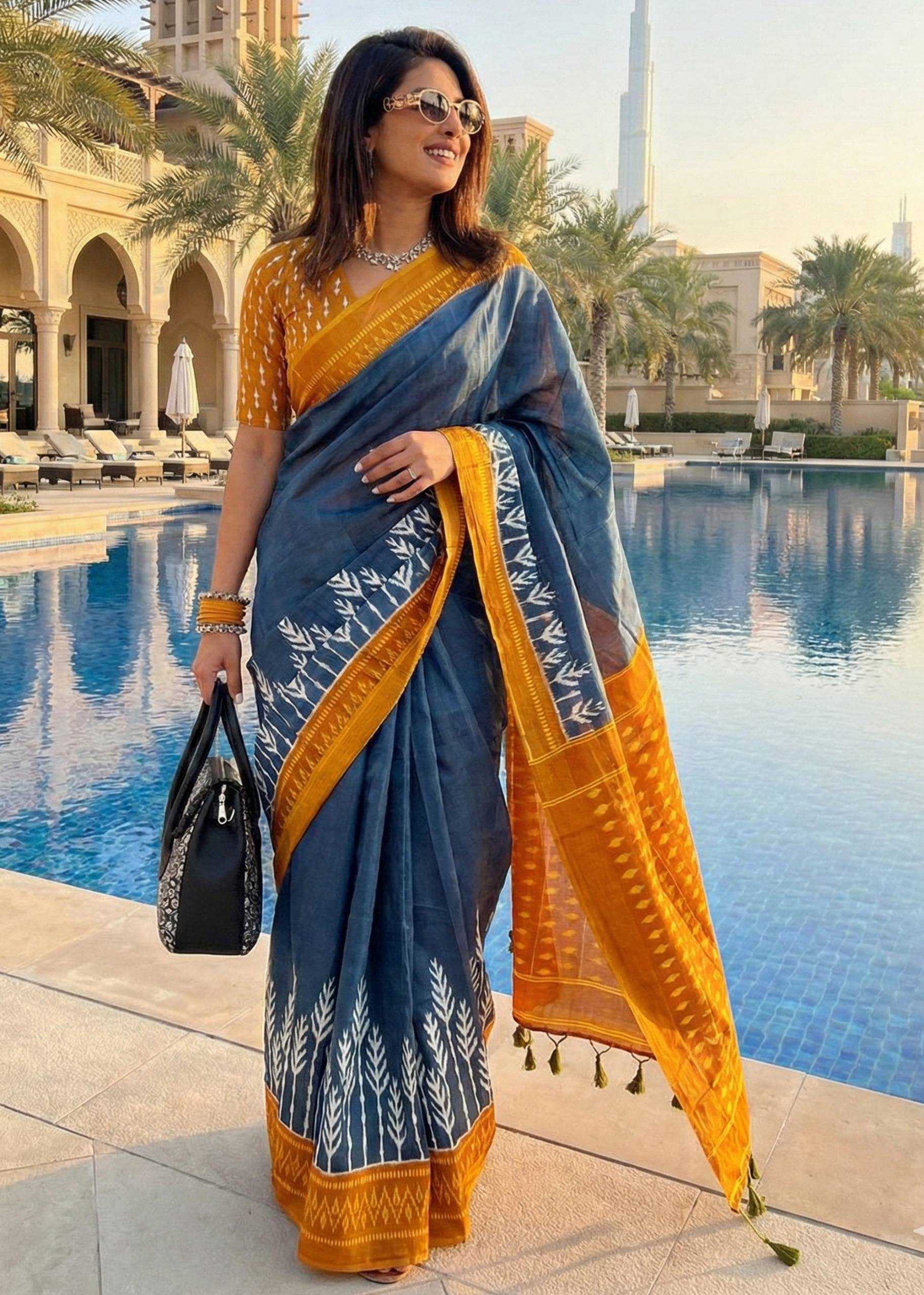 Ynf Pure Soft RIN229 ANSHIKA Sarees Wholesale Printed Sarees Ikkat Saree Cotton Sarees Manufacturer- Kapda Export