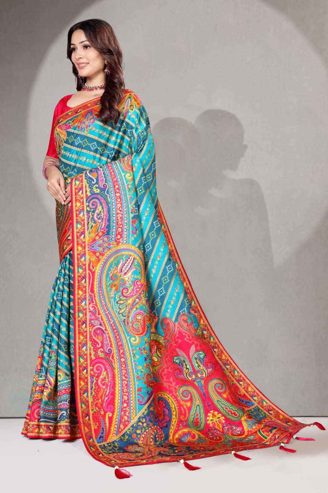 Ynf Pure Viscos KESH583 RANGTAALI Silk Sarees Wholesale Heavy Silk Sarees Silk Sarees With Contrast Pallu Zari Border Silk Sarees Manufacturer- Kapda Export